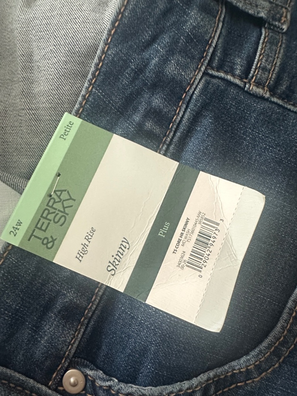 Women's Plus Size Skinny High Rise Jeans Size 24W Petite - Picture 11 of 12